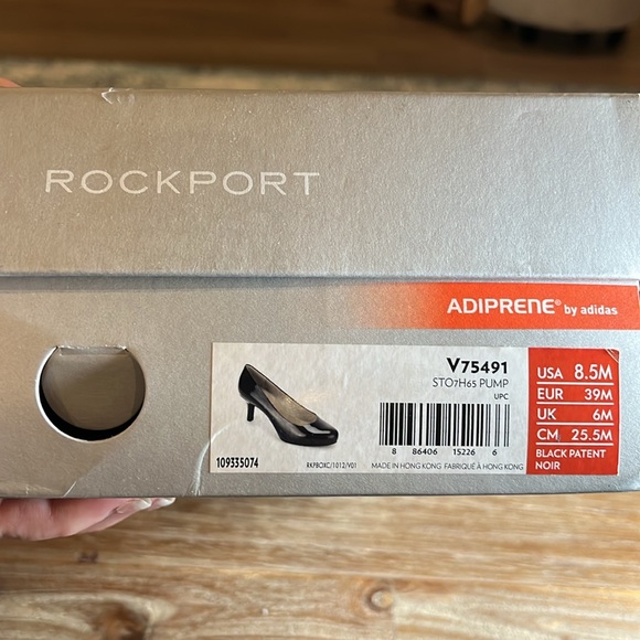 Rockport Black Patent Leather Heel Pumps small internal platform - Picture 10 of 10